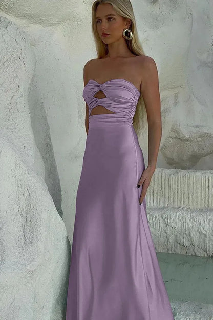 Discount Mermaid Sweetheart Sleeveless Satin Pleated Floor-Length Prom Dress