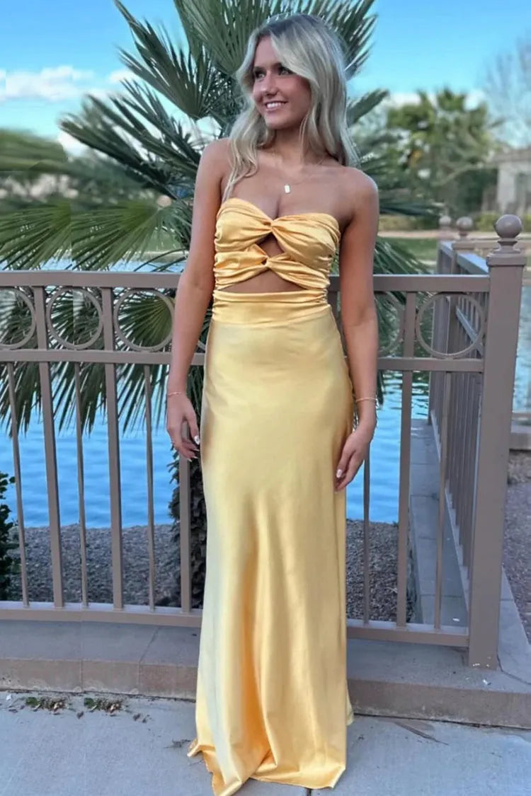 Discount Mermaid Sweetheart Sleeveless Satin Pleated Floor-Length Prom Dress