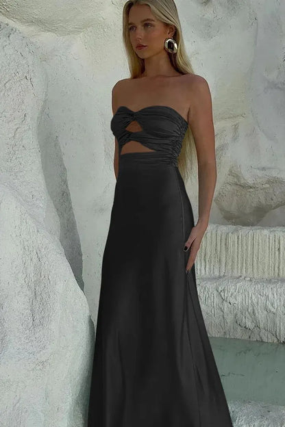 Discount Mermaid Sweetheart Sleeveless Satin Pleated Floor-Length Prom Dress