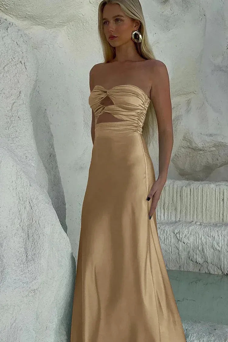 Discount Mermaid Sweetheart Sleeveless Satin Pleated Floor-Length Prom Dress