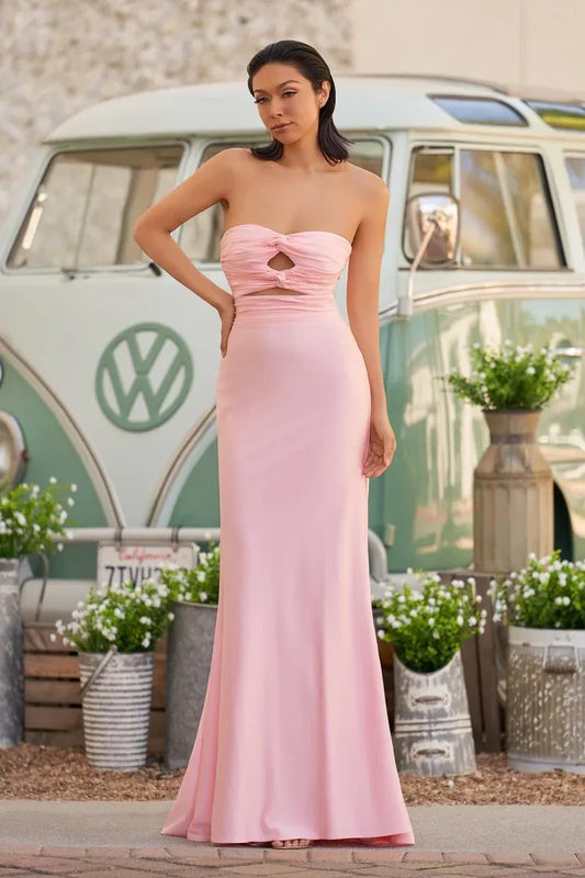 Discount Mermaid Sweetheart Sleeveless Satin Pleated Floor-Length Prom Dress