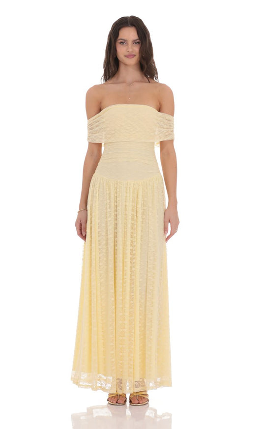 Dreamy A-Line Off-Shoulder Ruched Lace Floor-Length Prom Dresses