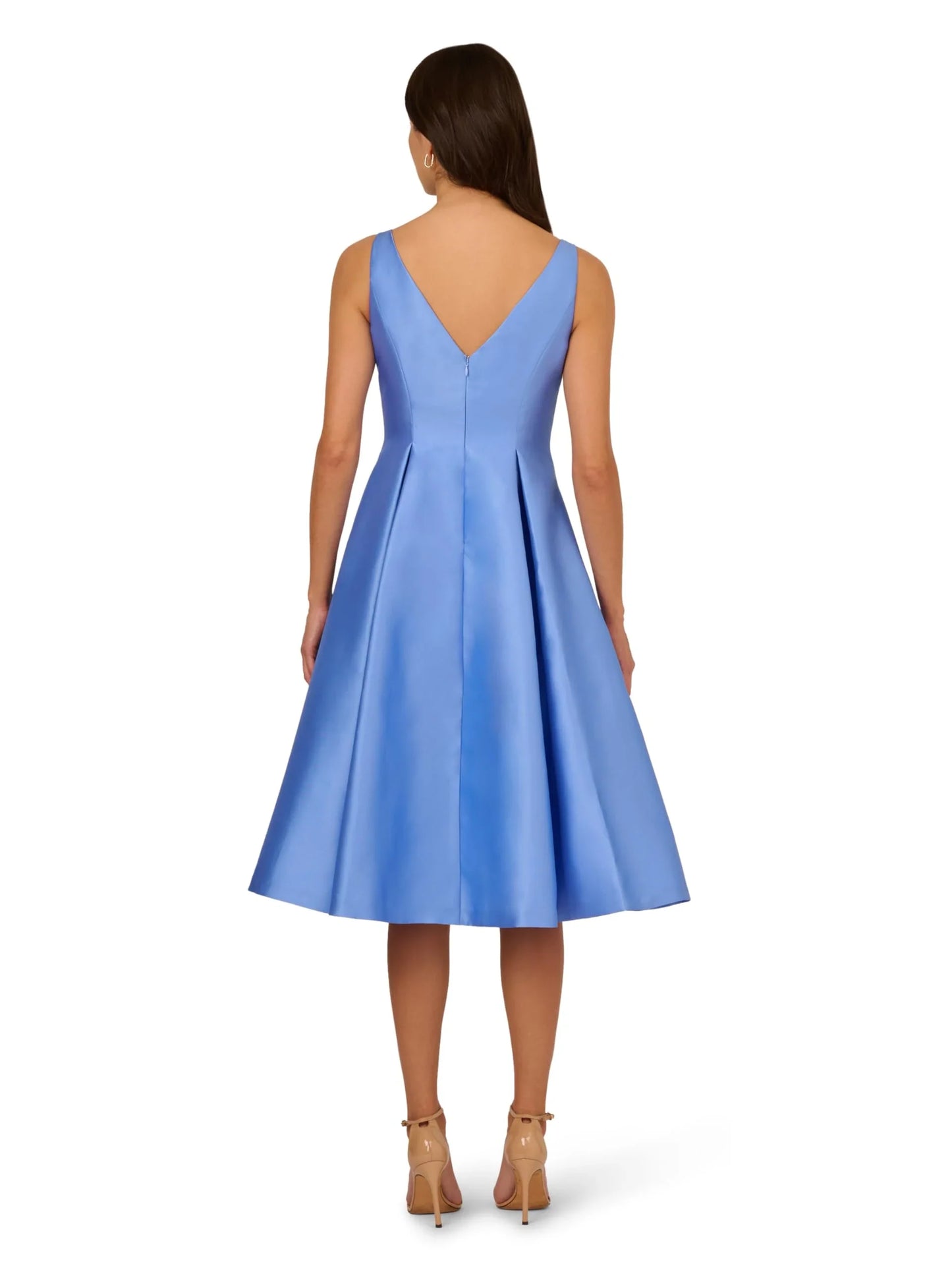 Elegant A-Line Boat Neck Sleeveless V-Back Knee-Length Cocktail Dress