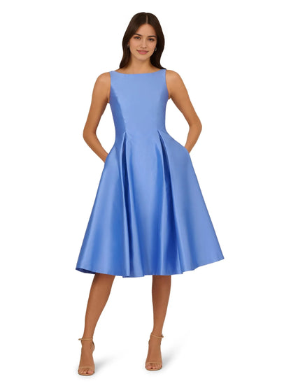 Elegant A-Line Boat Neck Sleeveless V-Back Knee-Length Cocktail Dress