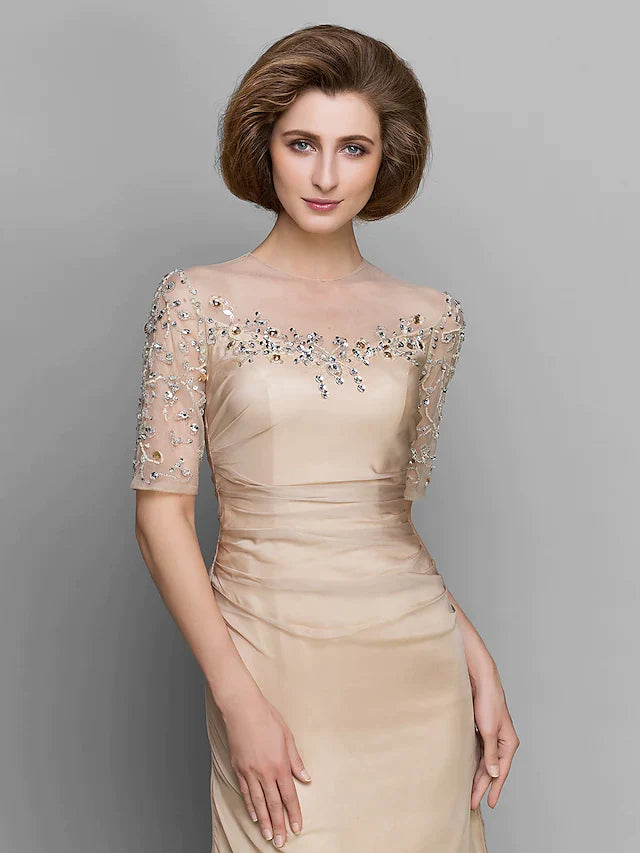 Back view of the Mother of the Bride dress, highlighting the A-Line silhouette.