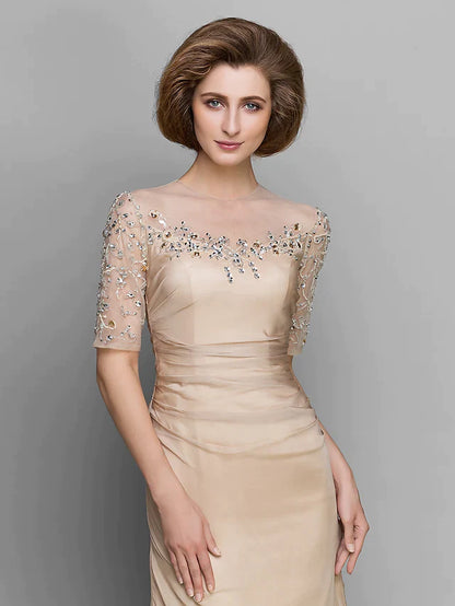 Back view of the Mother of the Bride dress, highlighting the A-Line silhouette.