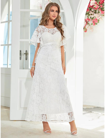 Fabric texture and intricate lace pattern of the elegant dress.