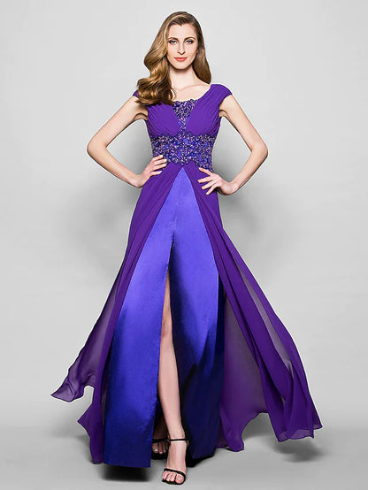 Close-up of intricate crystal and beading details on the dress bodice.