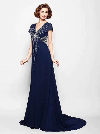 Detailed view of the shimmering sequin and bead embellishments on the dress bodice.