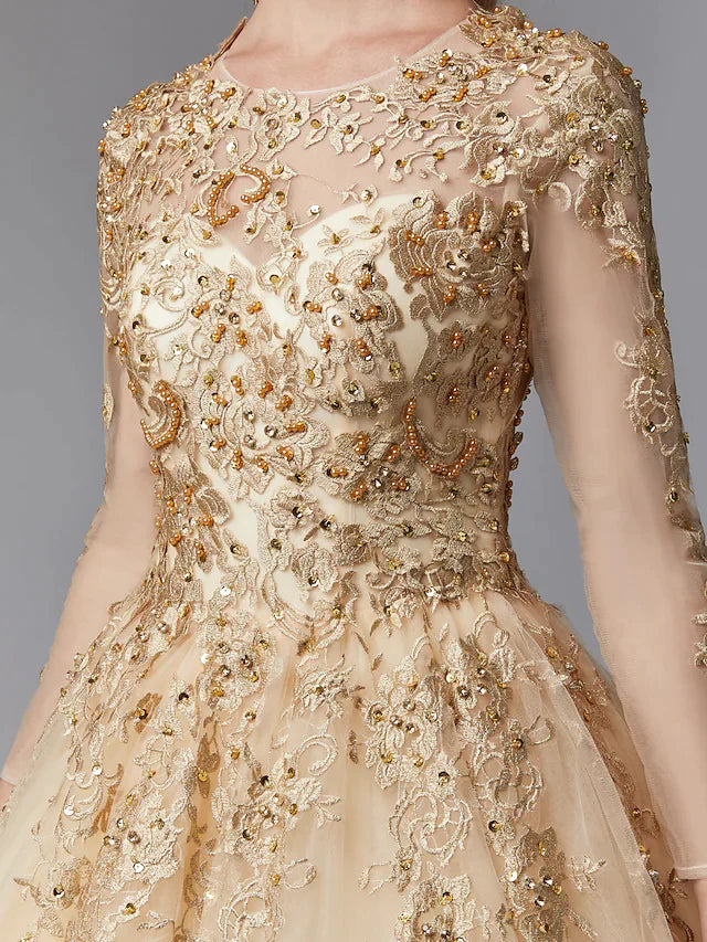Rear view of the wedding gown, highlighting the backless detail and train.