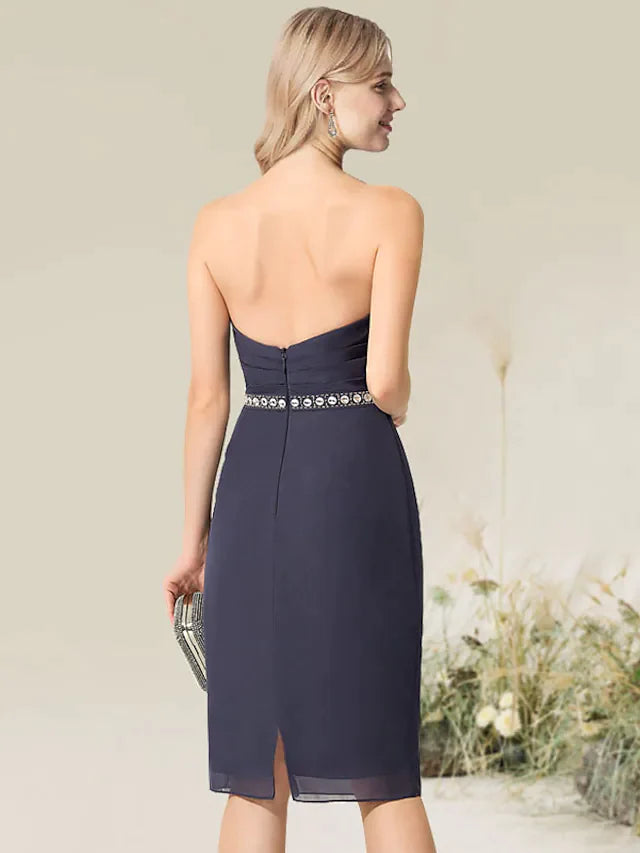 Full view of the elegant convertible dress, highlighting its silhouette.