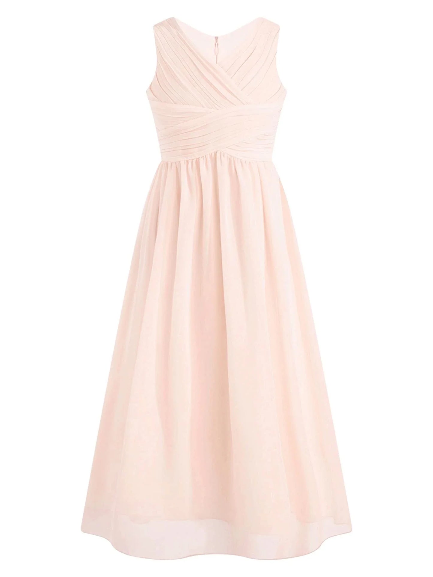 Elegant Cross - Front Ruched Bow - Tie Midi Evening Dress