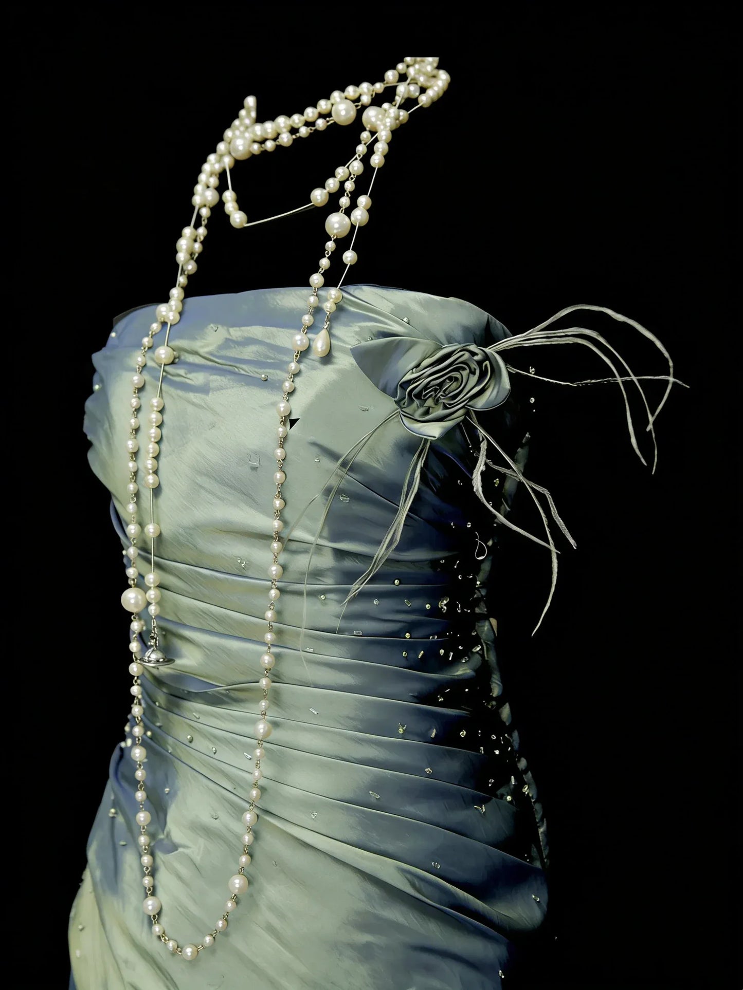 Elegant Mermaid Strapless Sweetheart Sleeveless Zip Back Floor-Length Evening Gown