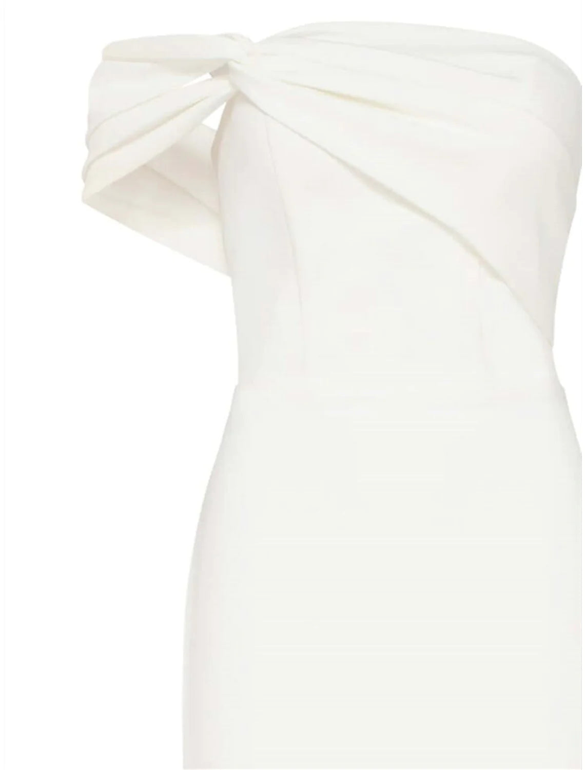 Woman walking, showcasing the stretch fabric and slit of the one-shoulder homecoming dress.