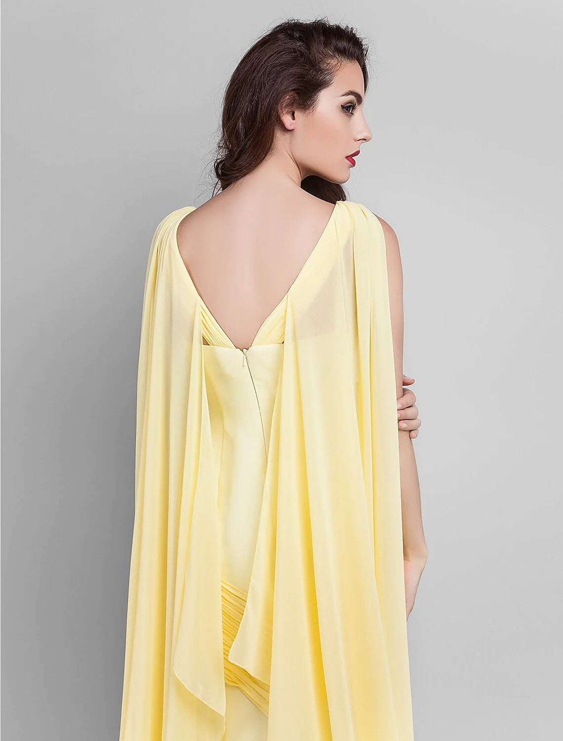 Model showcasing the flow of the elegant Sheath Column dress.