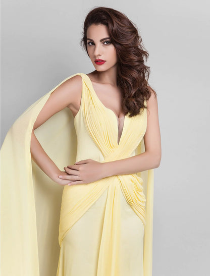 Full-length view of the Sheath Column wedding guest dress.