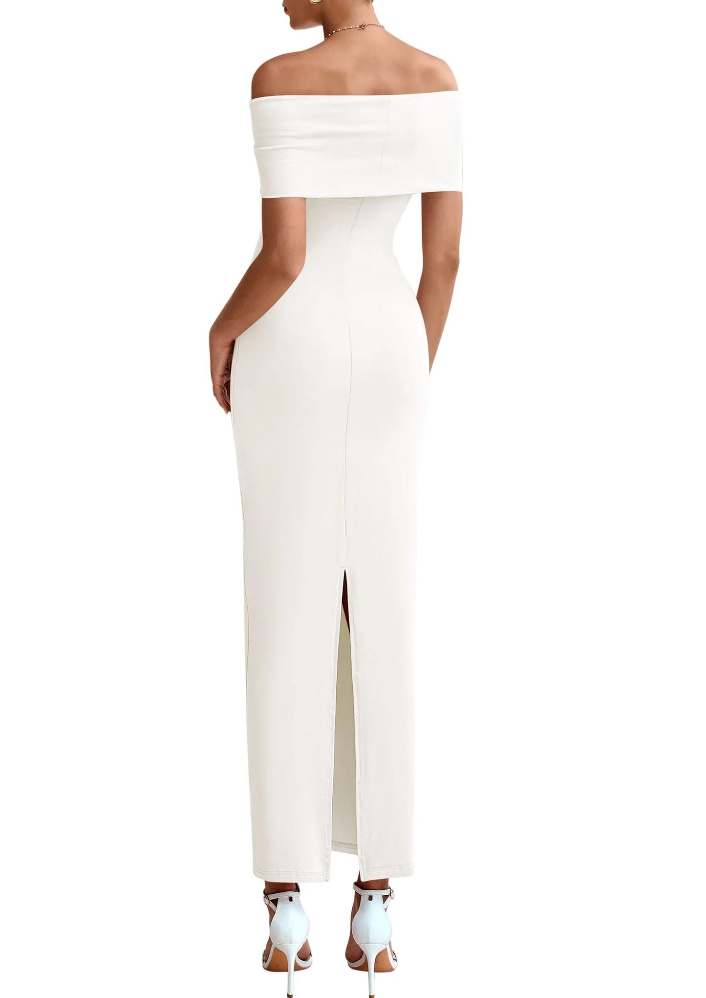 Elegant Sheath Off - Shoulder Strapless Back - Slit Floor - Length Evening Dress
