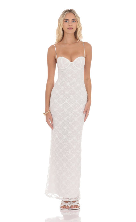 Elegant Sheath Spaghetti-Strap Embroidered Ivory Lace Midi-Length Prom Dresses
