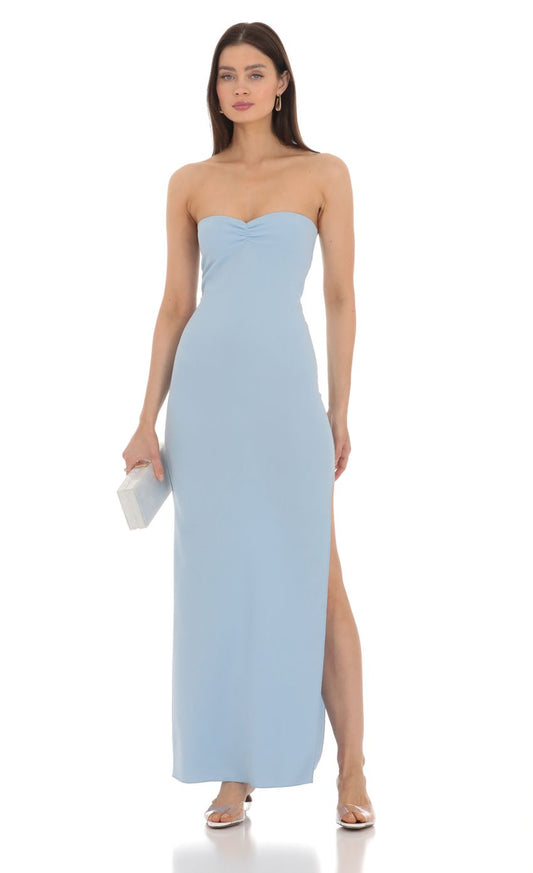 Elegant Sheath Sweetheart Strapless Open-Back Satin Floor-Length Prom Dresses