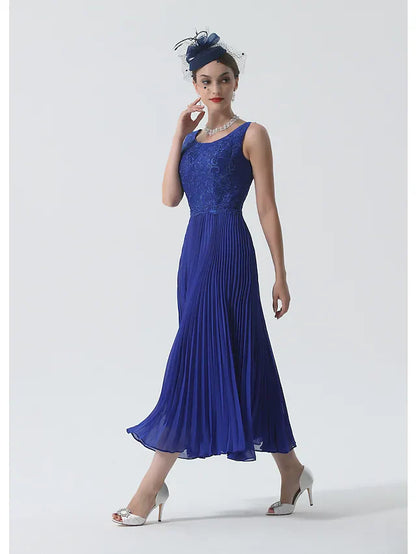 Back view of the two-piece dress, featuring delicate lace ruching on the bodice.