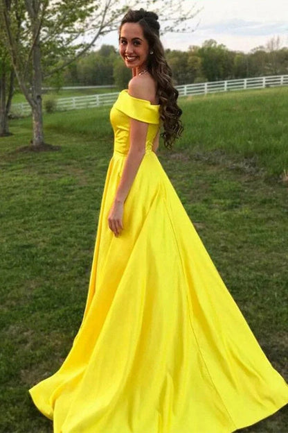 Elegant A-Line Off-the-shoulder Sleeveless Backless Floor-Length Prom Dress