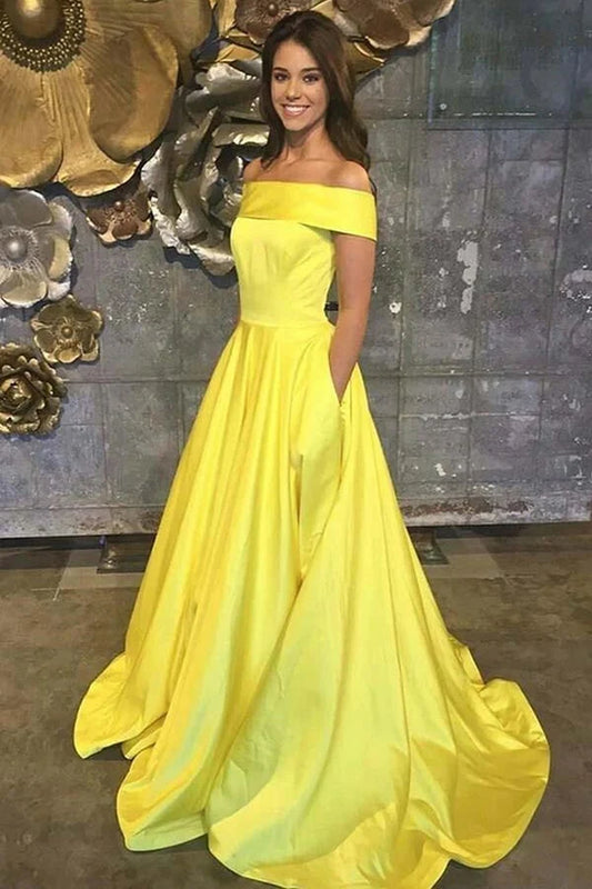Elegant A-Line Off-the-shoulder Sleeveless Backless Floor-Length Prom Dress