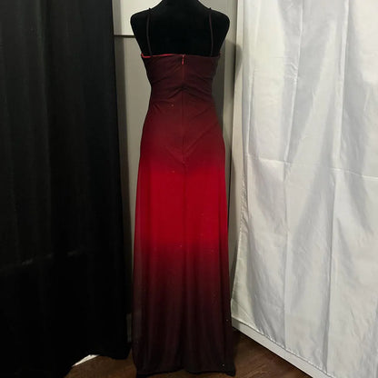 Elegant A-Line Spaghetti Straps Sleeveless Pleated Chiffon Floor-Length Prom Dress