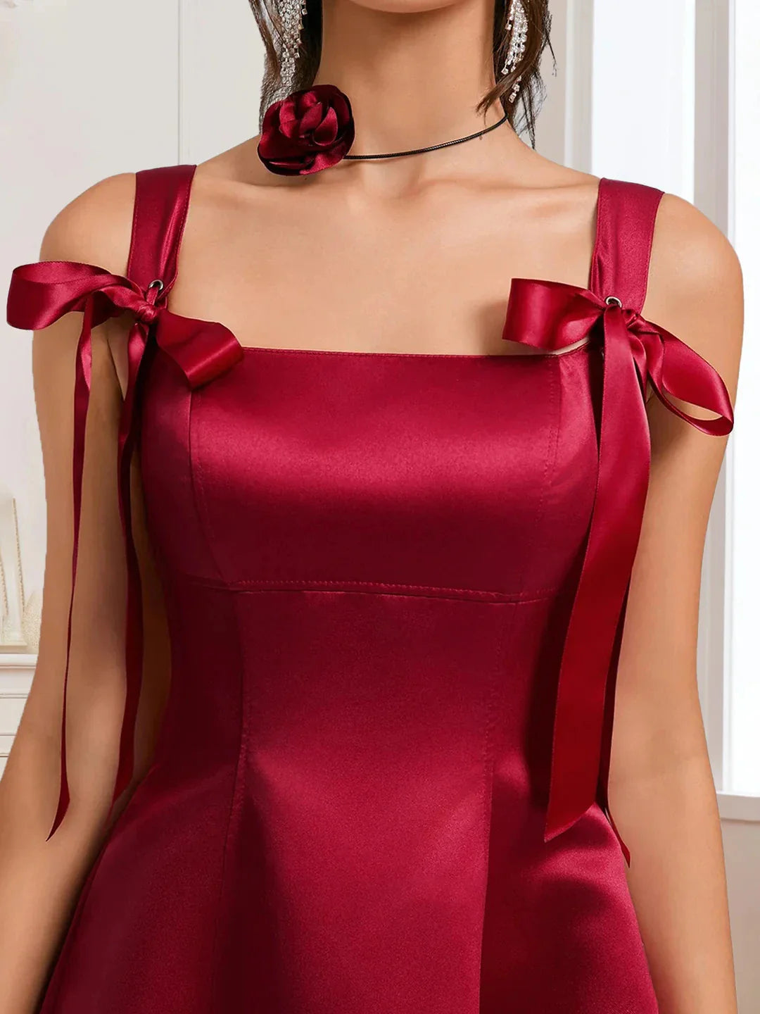 Elegant A-Line Straight Sleeveless Back Zip Short-Mini Homecoming Dress for ladies