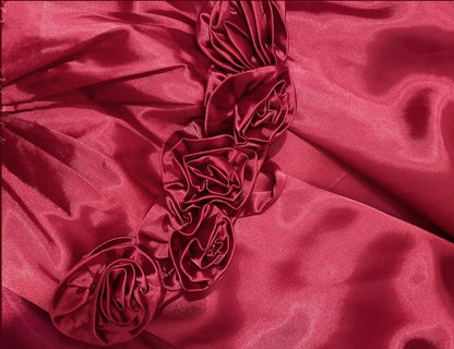 Elegant A-Line Sweetheart Sleeveless Pleated Satin Maxi Dress Prom Dress