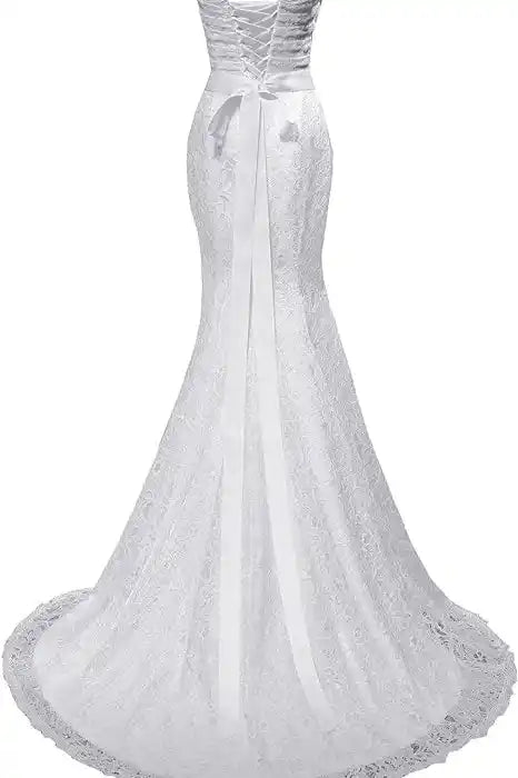 Elegant Mermaid Bridal Gown Sweetheart Lace up Back Wedding Dresses
