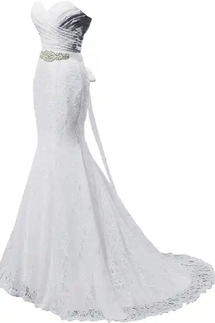 Elegant Mermaid Bridal Gown Sweetheart Lace up Back Wedding Dresses
