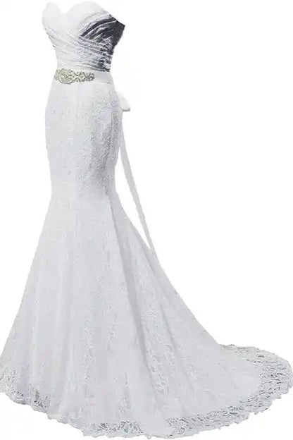 Elegant Mermaid Bridal Gown Sweetheart Lace up Back Wedding Dresses