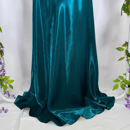 Elegant Mermaid V Neck Backless Sweep/Brush Train Prom Dress