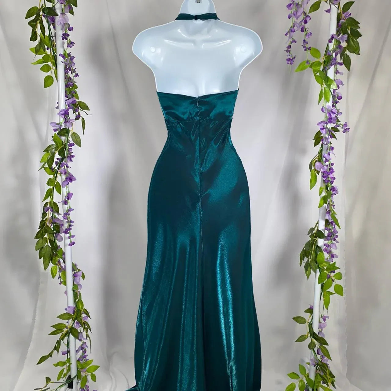 Elegant Mermaid V Neck Backless Sweep/Brush Train Prom Dress