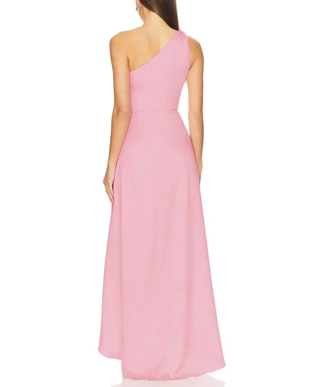 Elegant SheathColumn One Shoulder Sleeveless Backless Floor-Length Side Slit prom dress for women