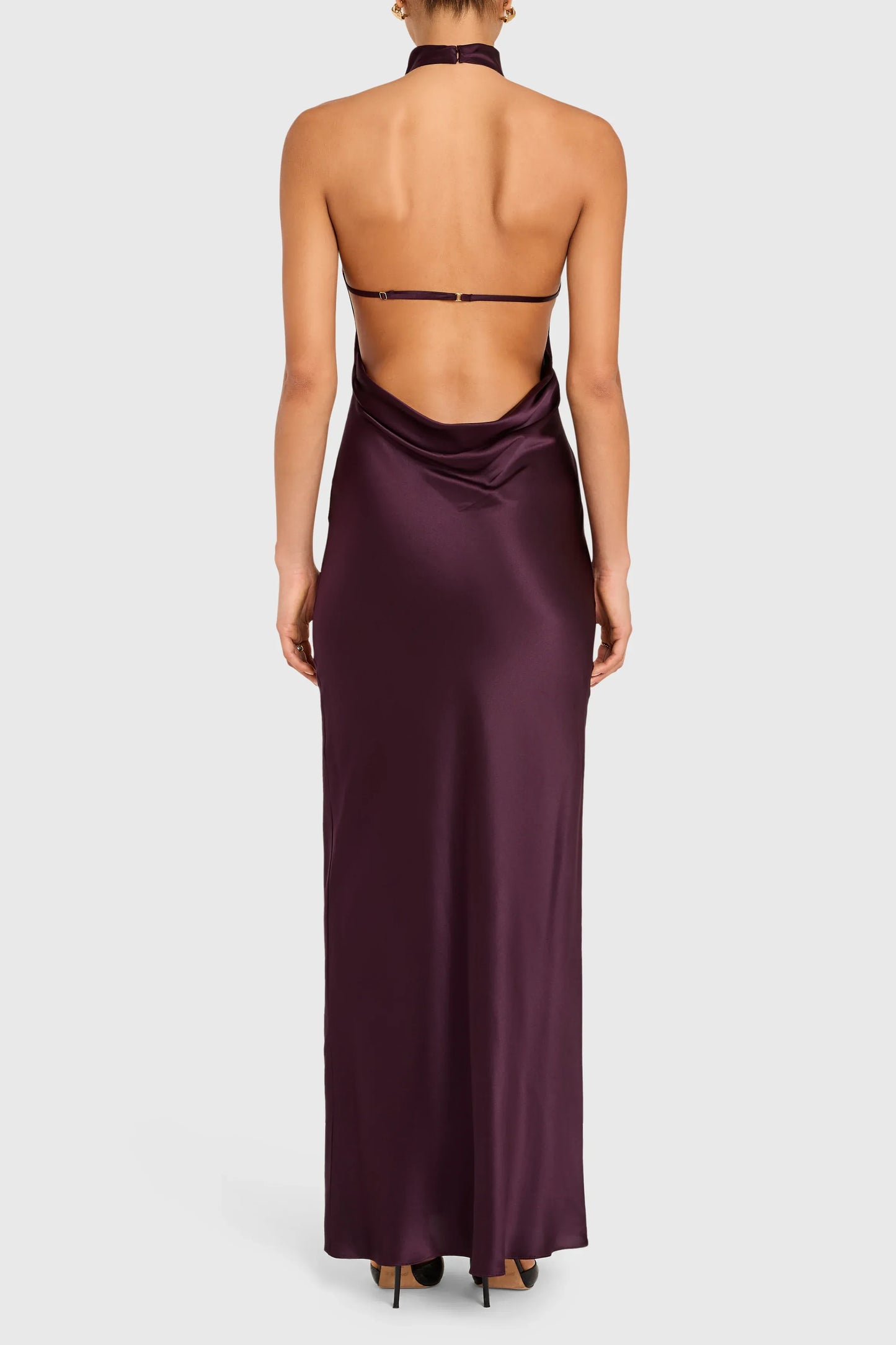 Elegant Sheath Halter Sleeveless Backless Floor Length Formal Dress