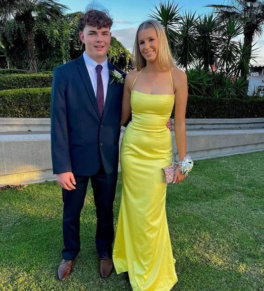 Elegant Sheath Halter Sleeveless Lace Up Back Floor Length Prom Dress