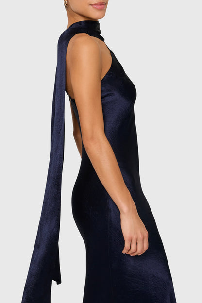 Elegant Sheath Halter Sleeveless Zipper Back Floor Length Evening Dress