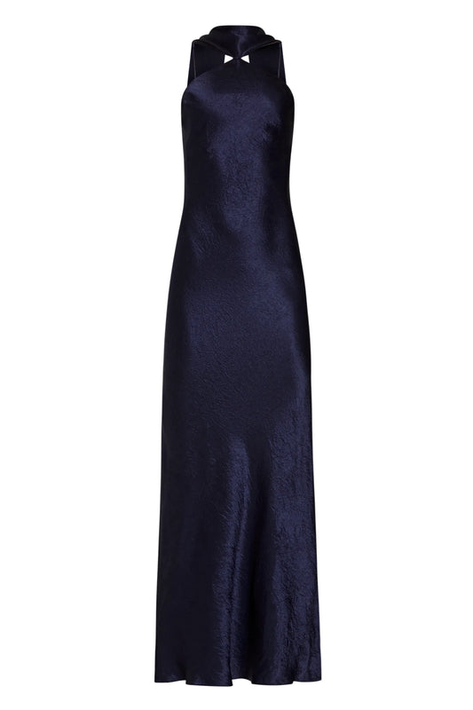 Elegant Sheath Halter Sleeveless Zipper Back Floor Length Evening Dress