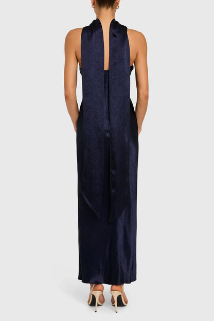 Elegant Sheath Halter Sleeveless Zipper Back Floor Length Evening Dress