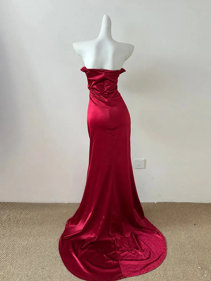 Elegant Sheath Off the Shoulder Sleeveless Zipper Up Floor-Length Prom Dress