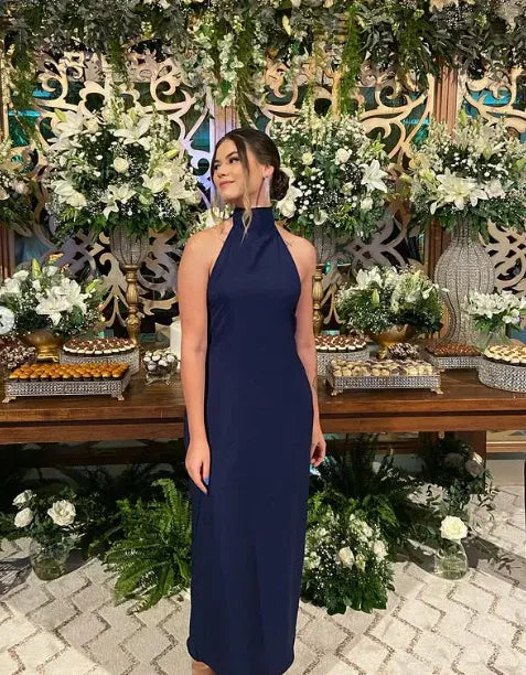 Elegant Slim Off Shoulder Sleeveless Pleated Satin Floor-Length Evening Dress