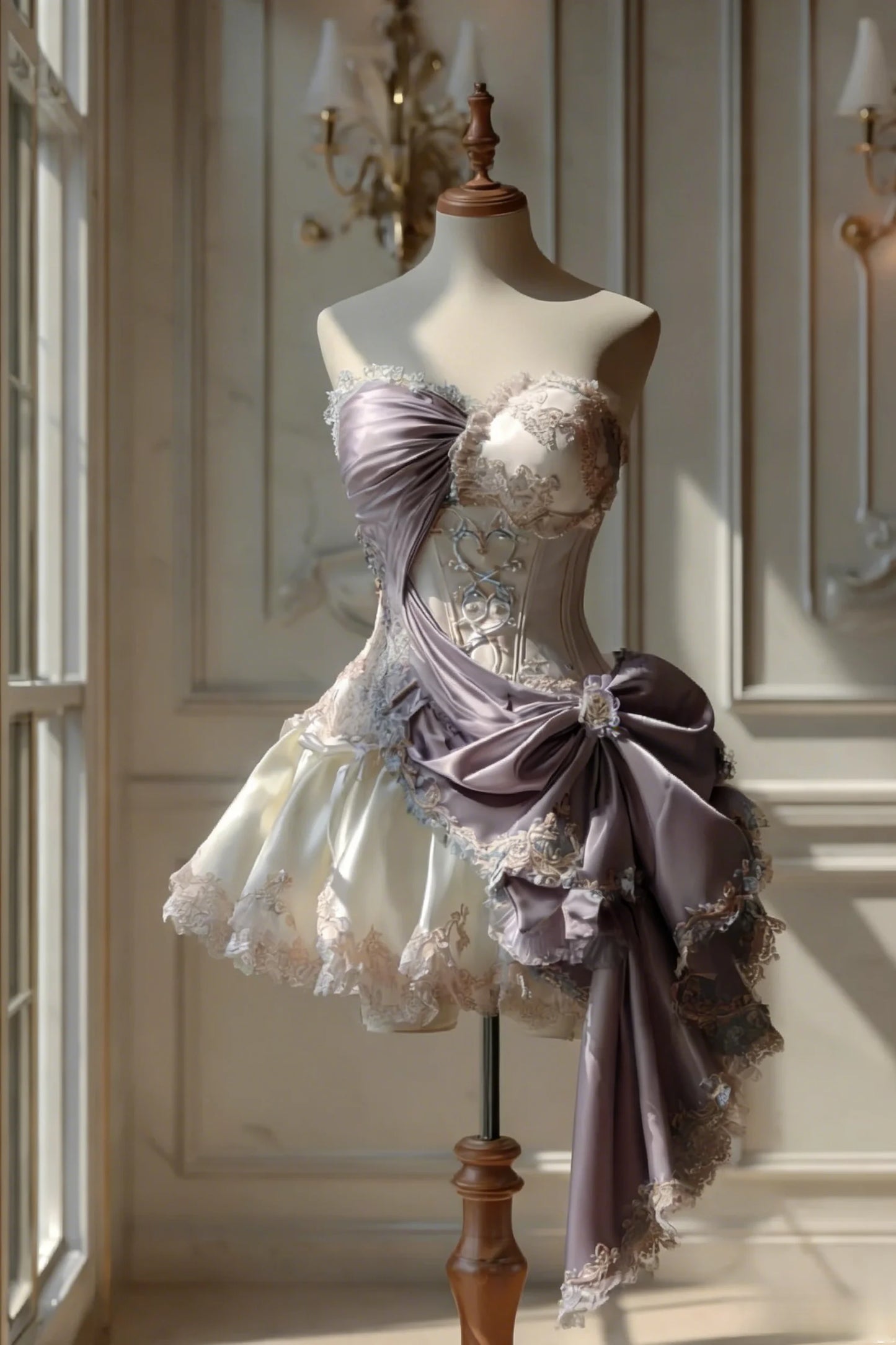 Elegant Strapless Sleeveless Bow Homecoming Dress