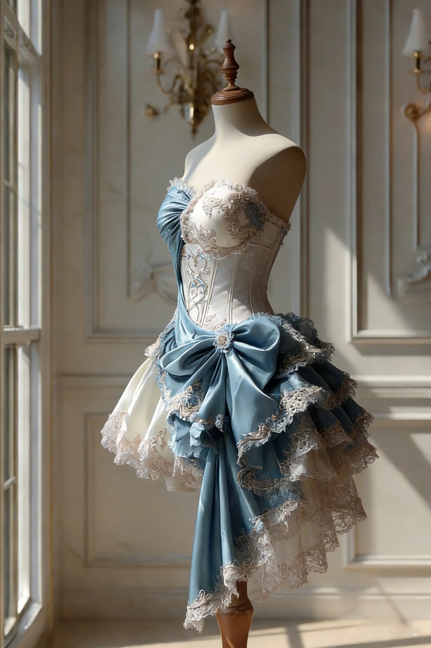 Elegant Strapless Sleeveless Bow Homecoming Dress