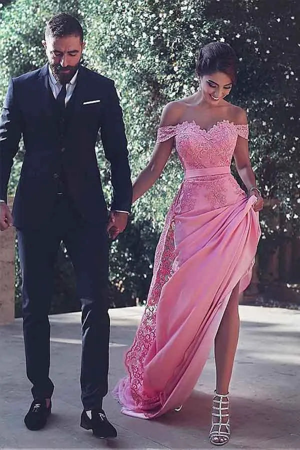 Exquisite Mermaid Off Shoulder Sleeveless Closed Back Floor Length Formal Evening Dress