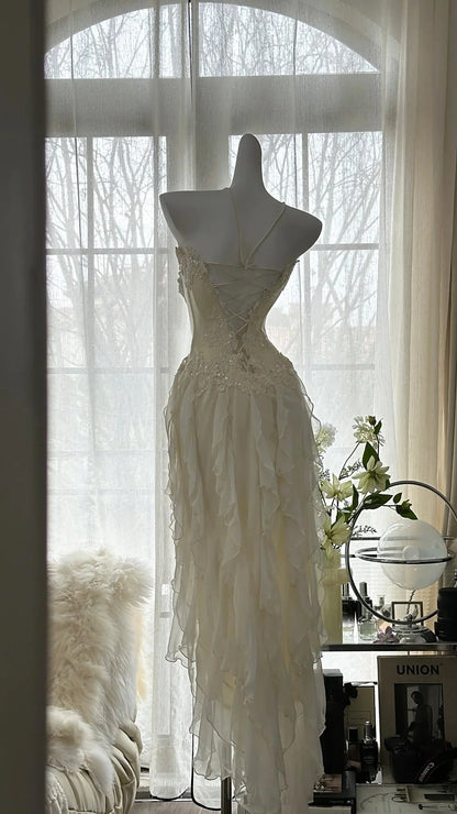 Exquisite Mermaid/Trumpet Strapless Sleeveless Chiffon Lace Up Floor-Length Prom Dress