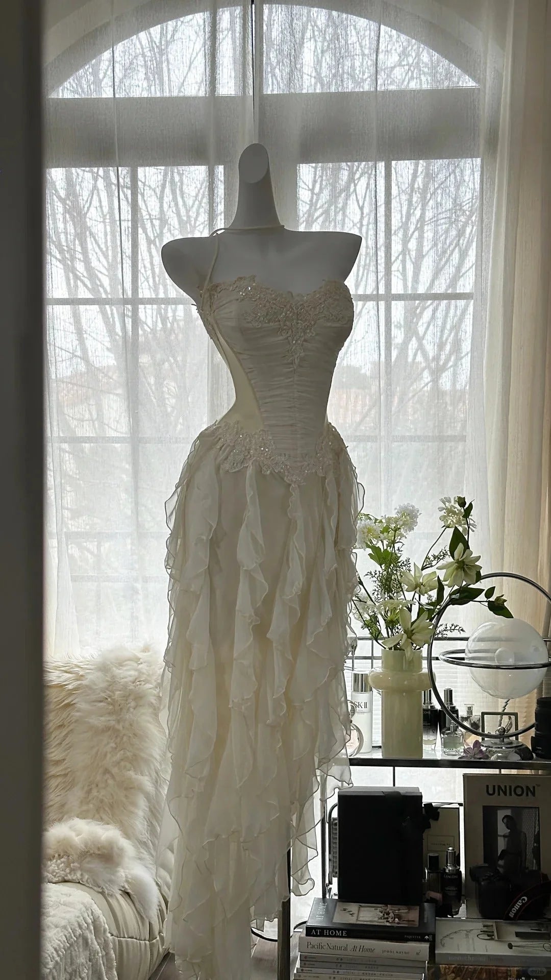 Exquisite Mermaid/Trumpet Strapless Sleeveless Chiffon Lace Up Floor-Length Prom Dress
