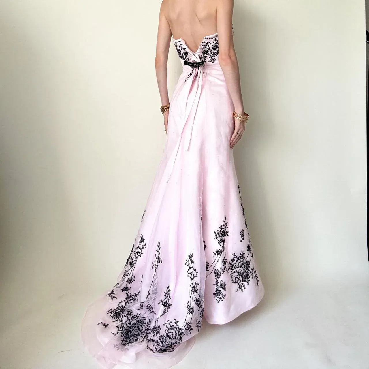 Exquisite Mermaid/Trumpet Sweetheart Sleeveless Tulle Backless Sweep/Brush Train Prom Dress