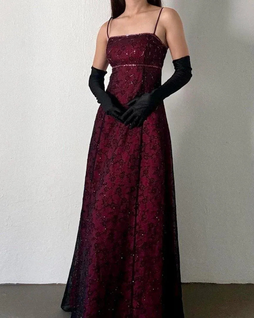 Exquisite A-Line Square Neck Sleeveless Beading Tulle Floor-Length Prom Dress