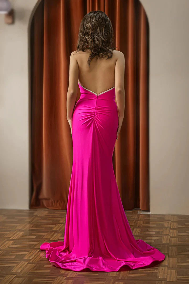 Exquisite tailoring Full of charm Spaghetti Strap Sleeveless Backless Floor Length  Prom Dresses Evening Dress